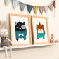 Animal Frame Prints Woodland Cute Baby Nursery Decor Poster Safari Children's Picture Wall Art Work Boys Bedroom Girls Room Home Decor Ideas