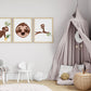 Animal Framed Prints Cute Baby Sloth Nursery Decor Poster Safari Children's Picture Wall Art Boys Bedroom Girls Room Home Decor Ideas