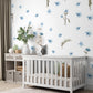 Large Blue Floral Wall Stickers Nursery Wall Sticker Girl Bedroom Flower Wall Sticker Nursery Decor Floral Wall Decal Blue Flower Wall Decal
