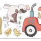 Personalised Farm Animals Nursery Wall Stickers