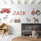 Personalised Farm Animals Nursery Wall Stickers