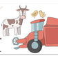 Personalised Farm Animals Nursery Wall Stickers
