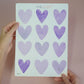 Purple Heart Wall Sticker Lilac Wall Sticker Purple Nursery Wall Decal