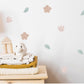 Soft Floral Wall Sticker Flower Wall Decal Soft Pastel Flower Breeze Cute Nursery Wall Stickers Flower Wall Sticker Boho Floral Wall Decal