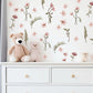 Floral Wall Decal Girl Bedroom Decor Boho Wild Flower Wall Art Large Wall Sticker