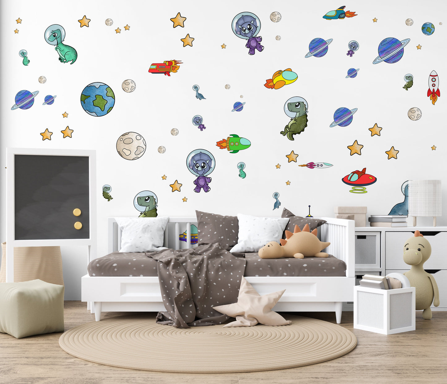 Jurassic Park Sticker Dinosaur Wall Decal Boy Nursery Decor Space Night Sky