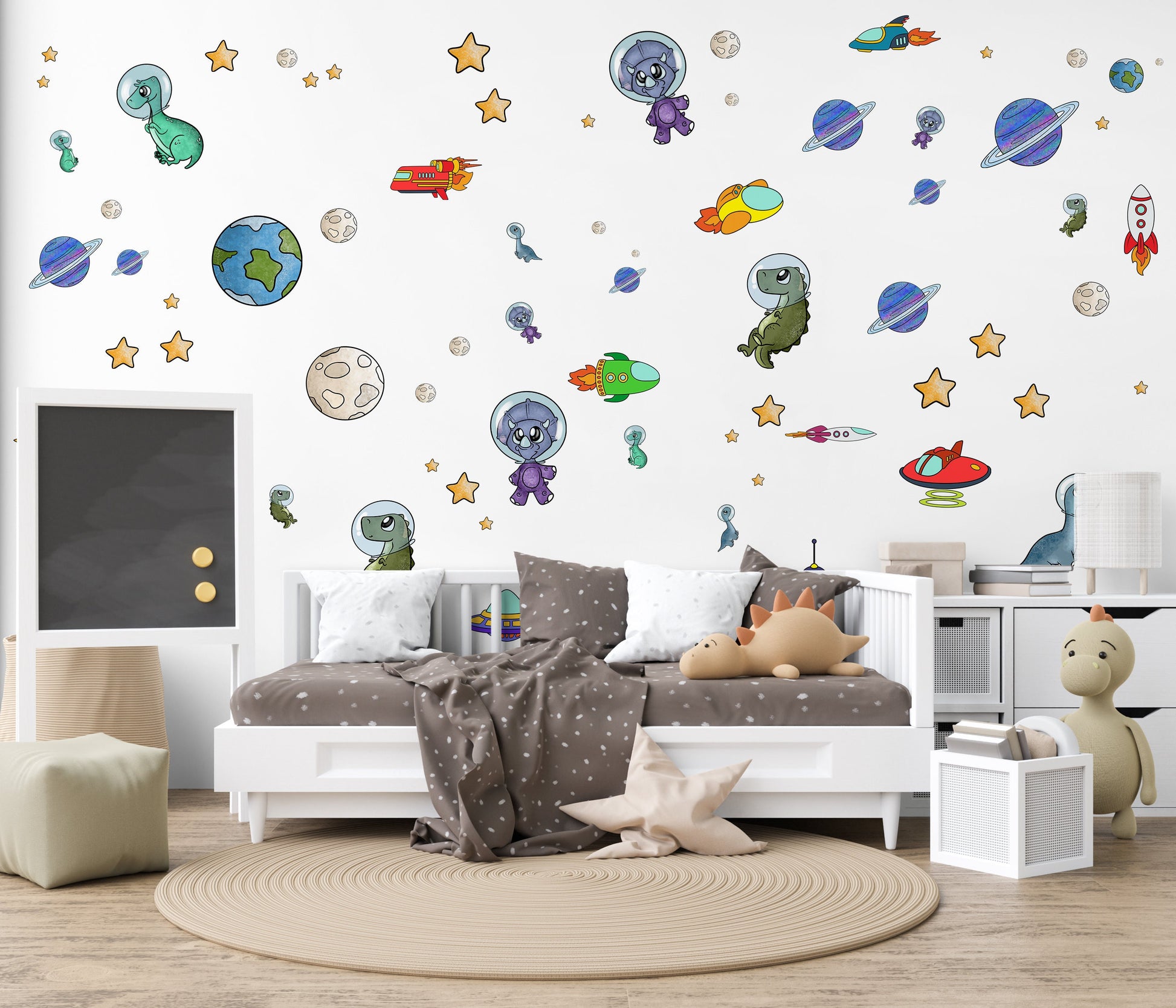 Jurassic Park Sticker Dinosaur Wall Decal Boy Nursery Decor Space Night Sky