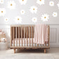 Daisy Wall Decal Mixed Sizes Boho Floral Decor Flower Wall Sticker Kids Room Decor Neutral Boho Nursery Decor Boho Pastel Daisy Flower Decal