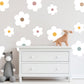 Large Daisy Decals Nursery Decor Removable Wall Decals Peel & Stick Floral Boho Daisy Decor